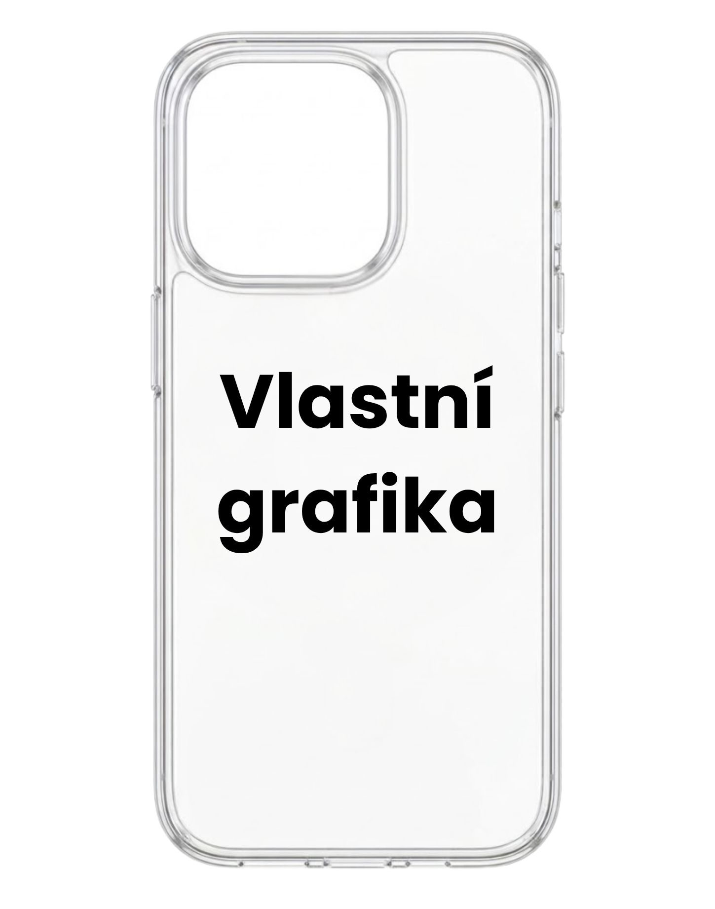 Vlastní design na transparentní kryt na iPhone 16 Pro