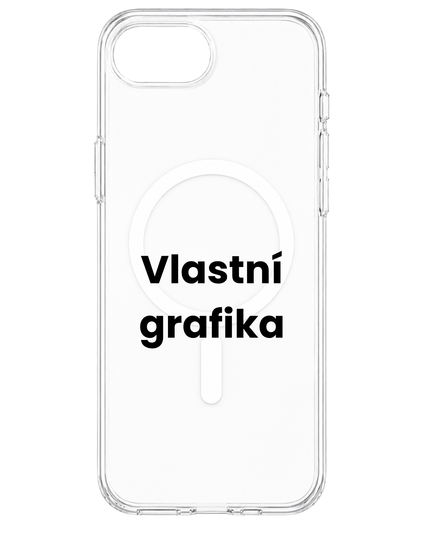 Transparentní MagSafe kryt s vlastní grafikou na iPhone 16e / 17e