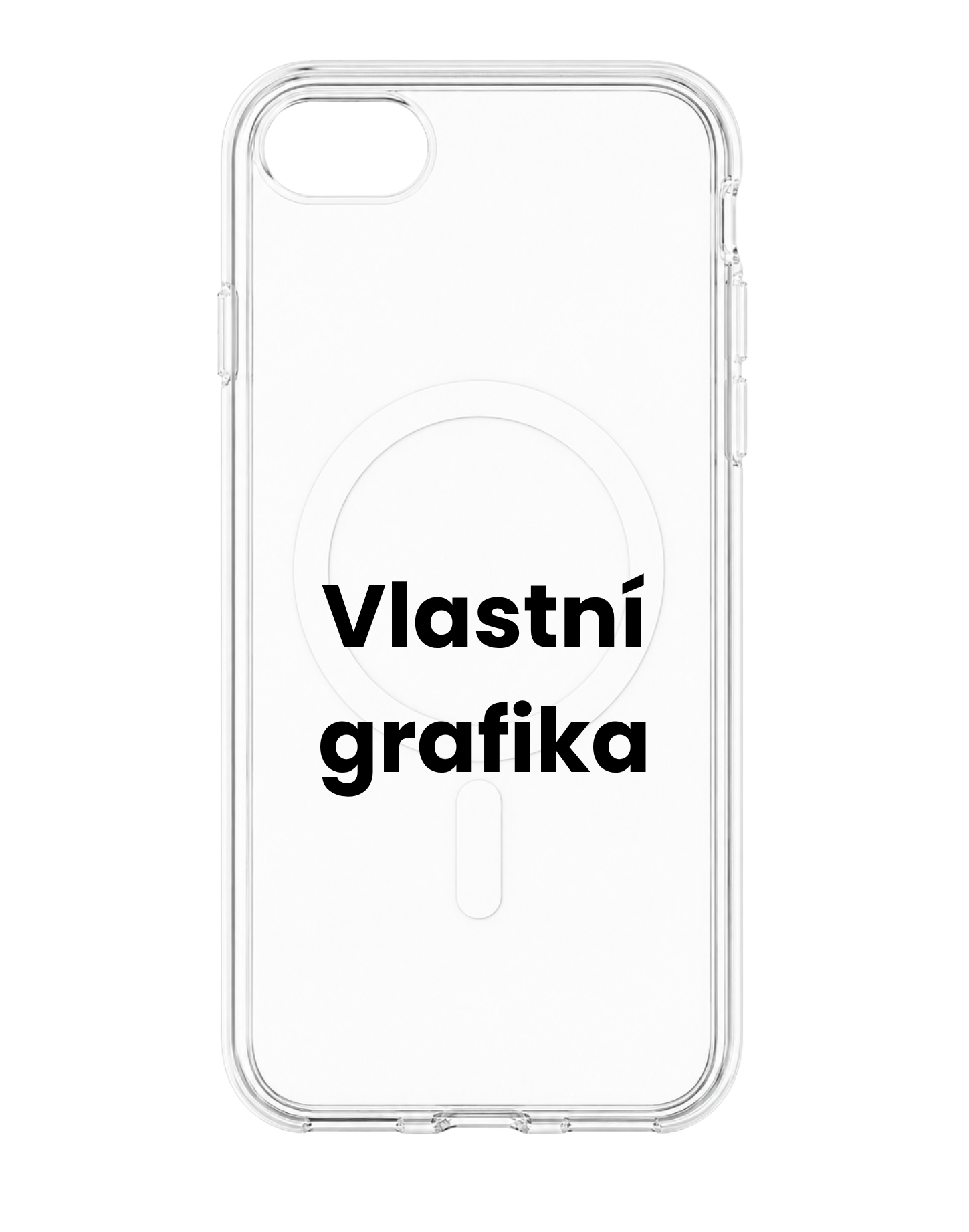 Transparentní MagSafe kryt s vlastní grafikou na iPhone SE 2020 / SE 2022