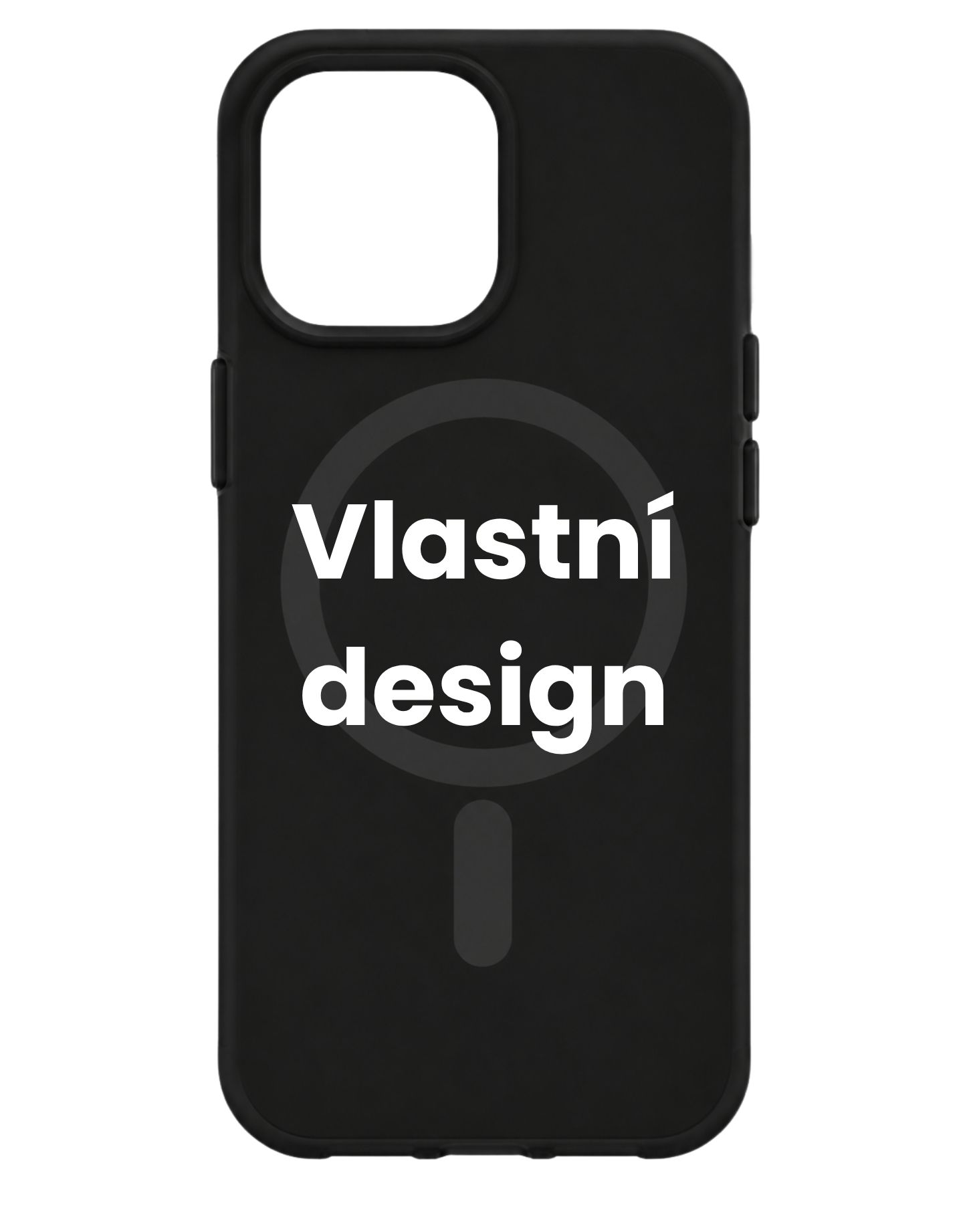 Vlastní design na černý MagSafe kryt na iPhone 14