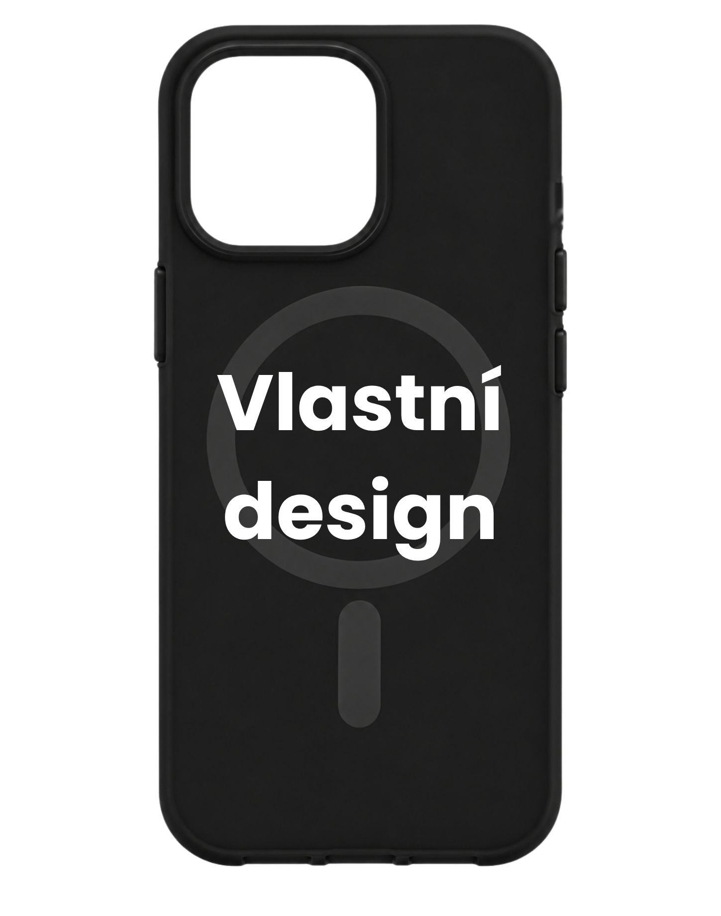 Vlastní design na černý MagSafe kryt na iPhone 14 Pro