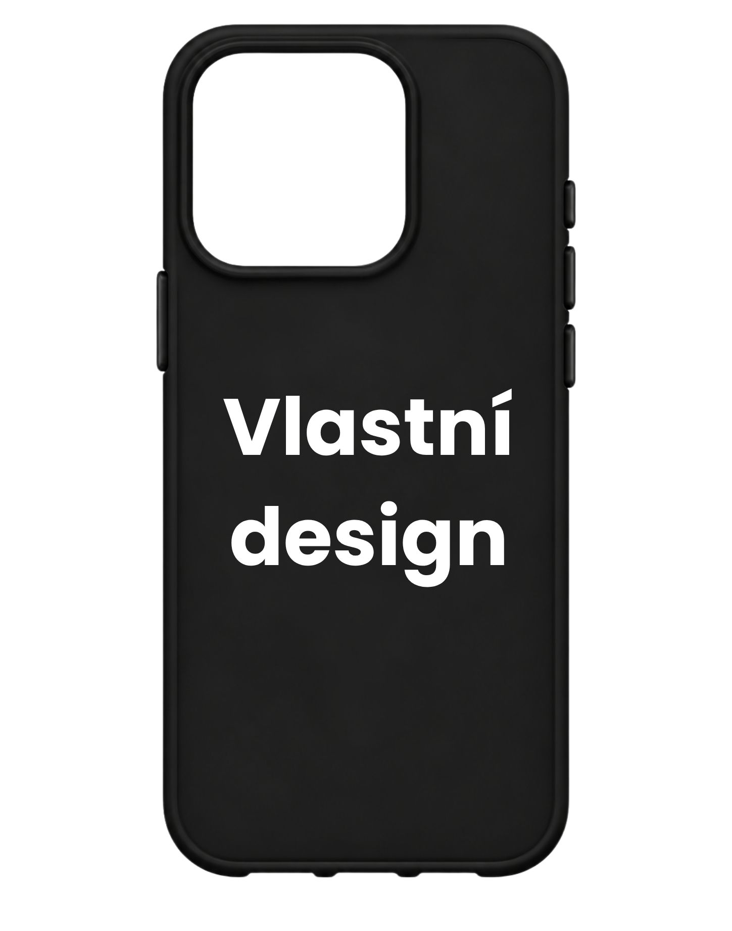 Vlastní design na černý kryt na iPhone 15 Pro