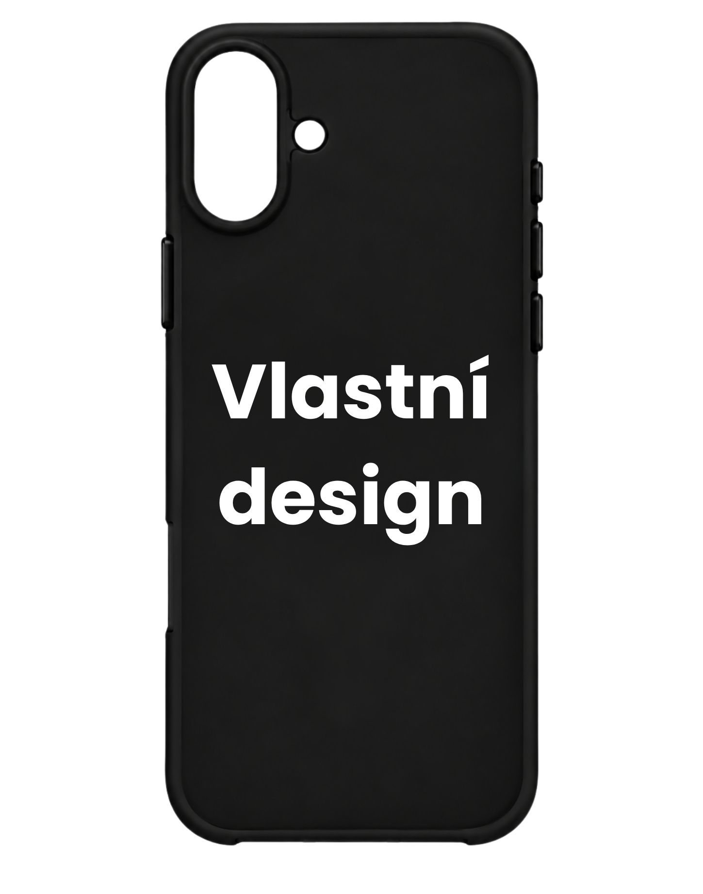 Vlastní design na černý kryt na iPhone 16 Plus