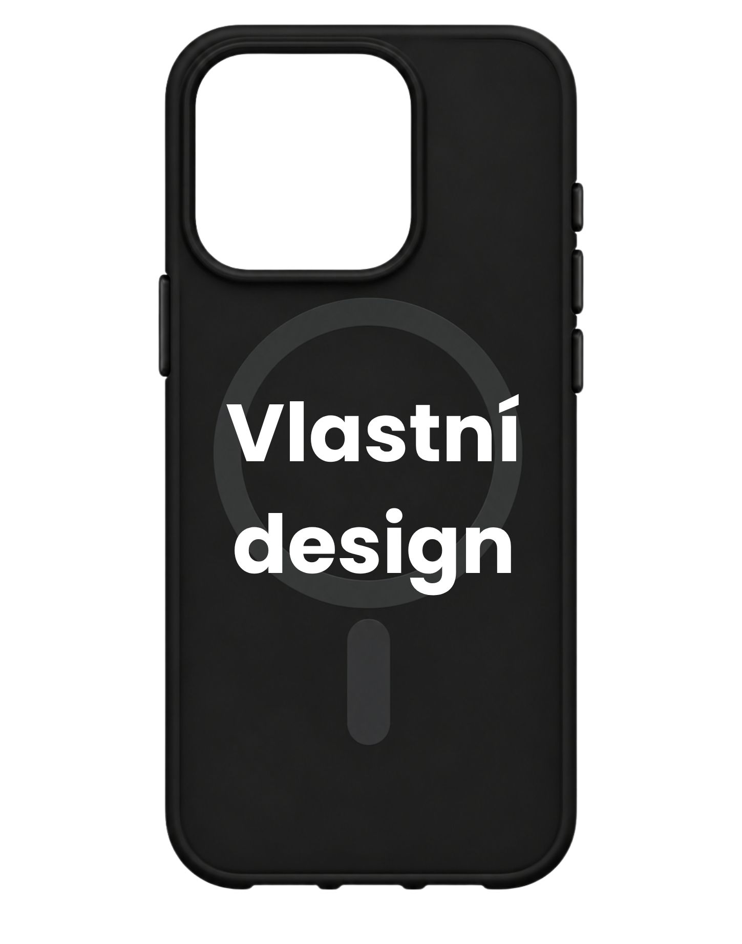 Vlastní design na černý MagSafe kryt na iPhone 15 Pro