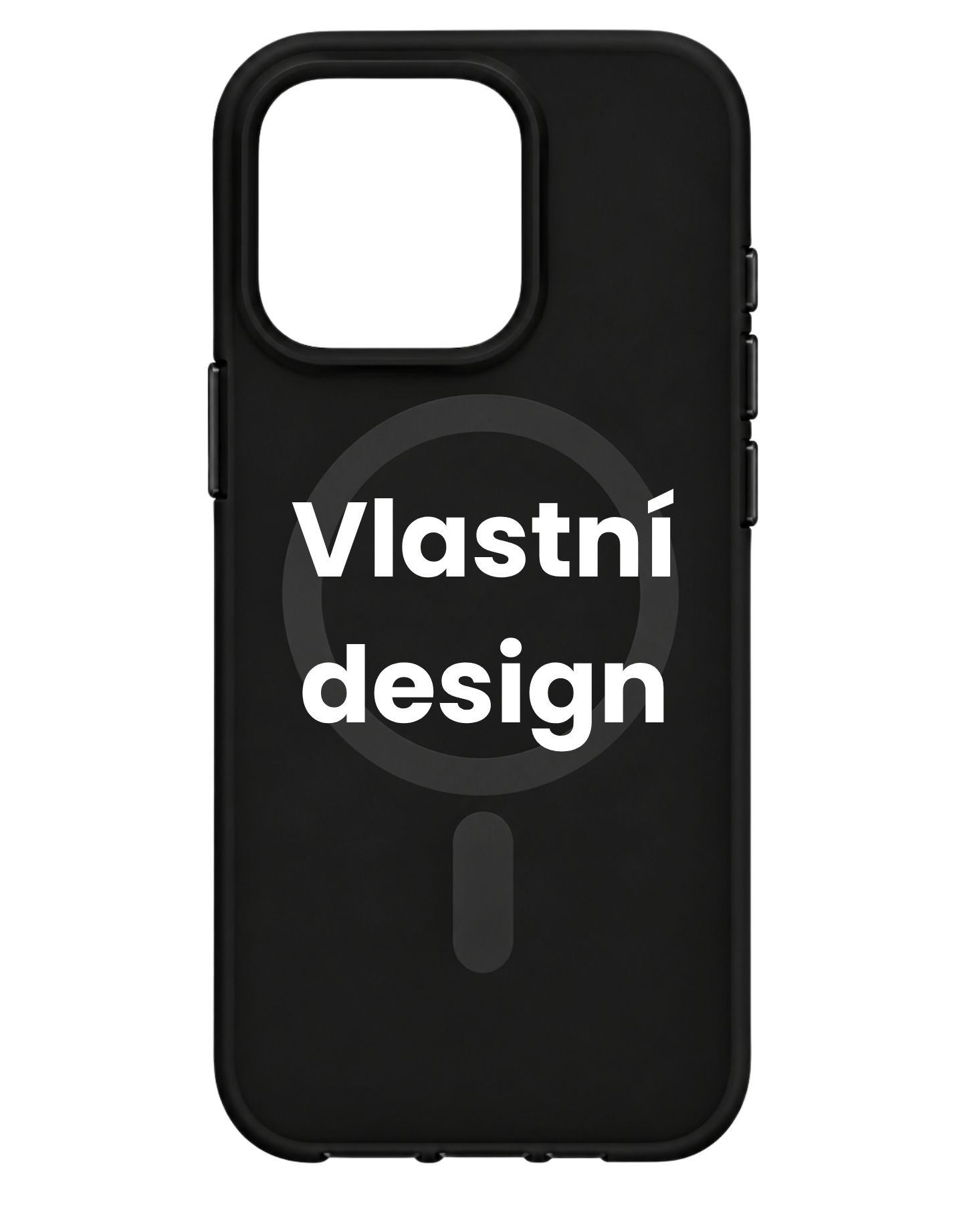 Vlastní design na černý MagSafe kryt na iPhone 16 Pro