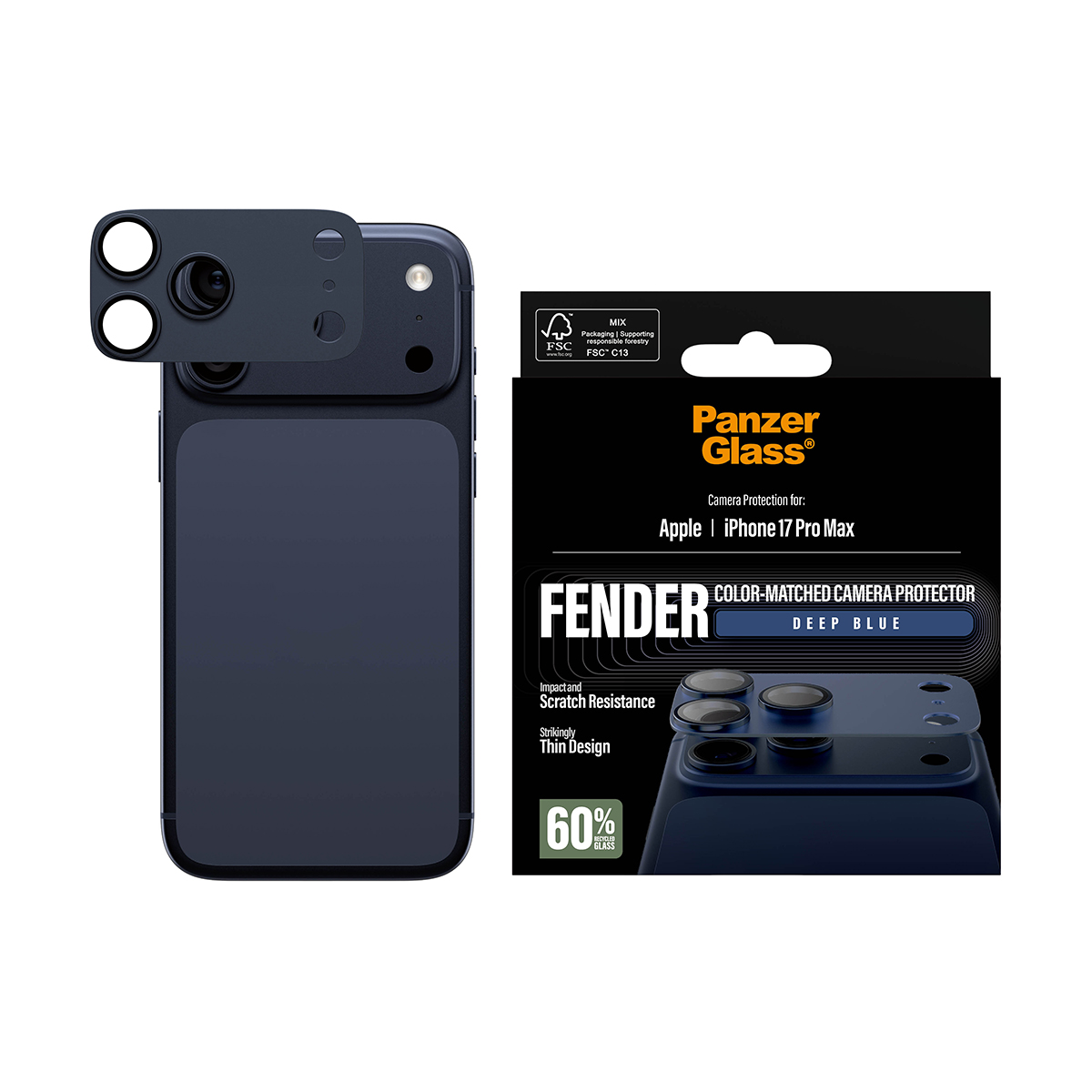 PanzerGlass FENDER Apple iPhone 17 Pro Max Temně modrý