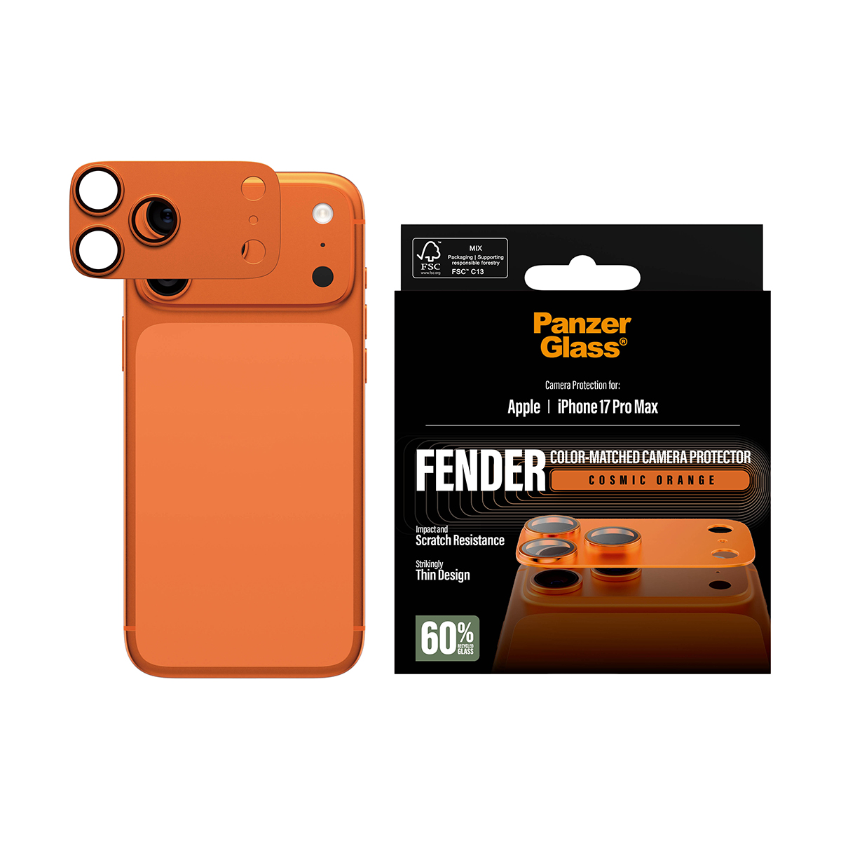 PanzerGlass FENDER Apple iPhone 17 Pro Max Kosmicky Oranžová