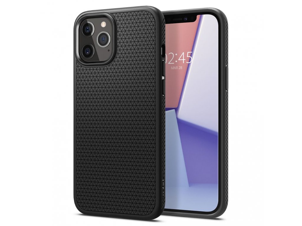 Spigen Liquid Air kryt iPhone 12 / 12 Pro černý