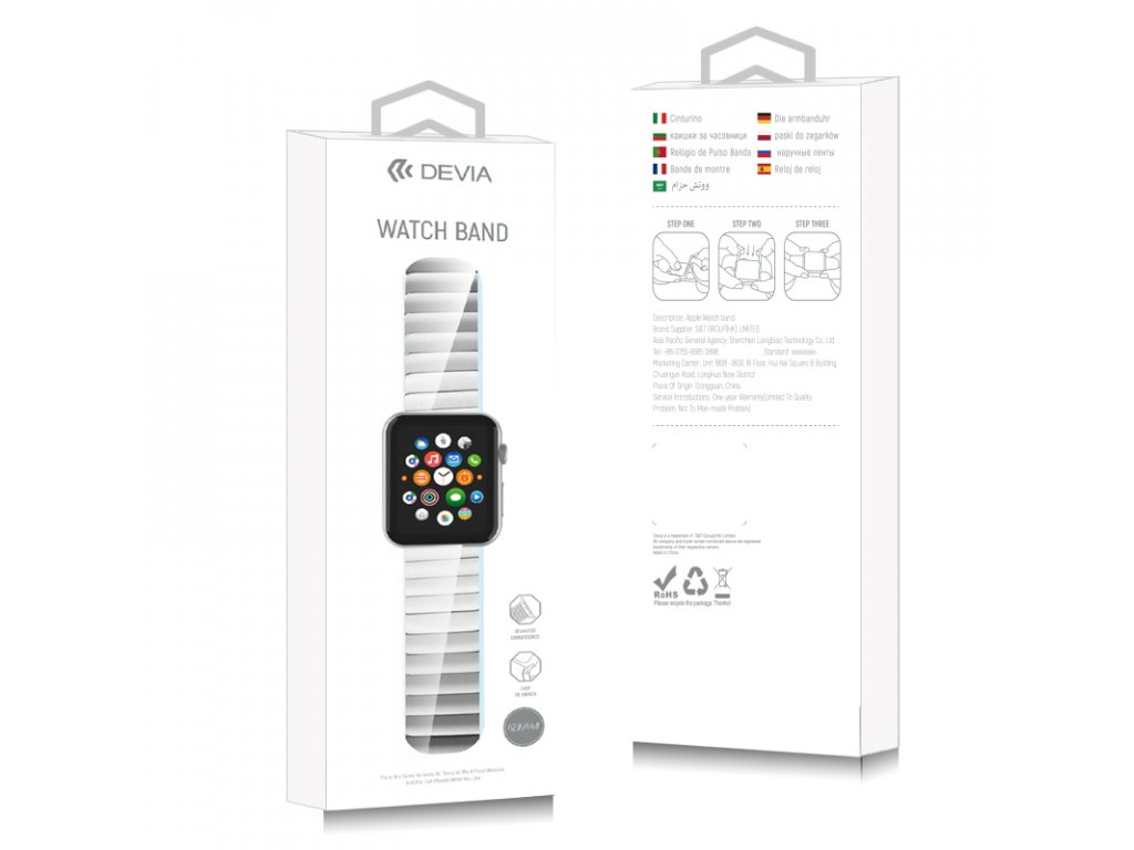 Řemínek pro Apple Watch 44mm - Devia, LinkBracelet Black