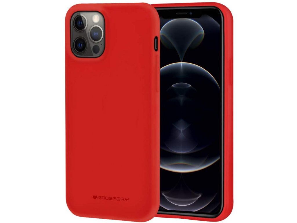Ochranný kryt pro iPhone 12 Pro MAX - Mercury, Soft Feeling Red