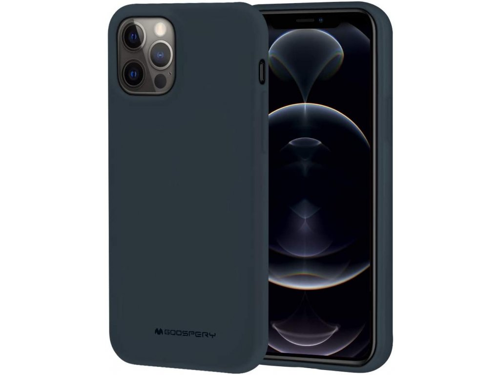 Ochranný kryt pro iPhone 12 Pro MAX - Mercury, Soft Feeling Midnight Blue