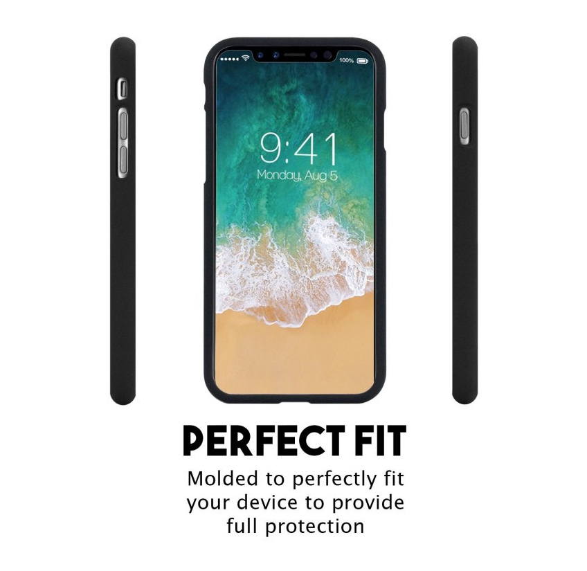 Ochranný kryt pro iPhone XS / X - Mercury, Soft Feeling Black
