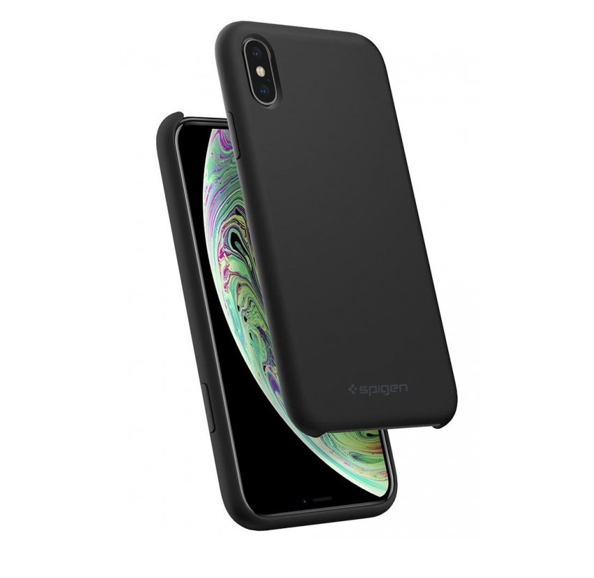 Ochranný kryt pro iPhone XS / X - Spigen, Silicone Fit Black