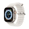 silikonovy oceansky reminek pro apple watch ultra 49mm bily