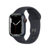 Apple Watch Series 7 45mm Cellular (Rozbaleno) Černý hliník s temně modrým sportovním řemínkem