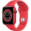 Apple Watch Series 6 44mm GPS (Stav A-) Červená s červeným športovým remienkom