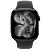 Apple Watch Series 11 42mm GPS (Zánovní) Klavírně černý hliník s černým sportovním řemínkem