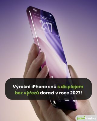Představ si iPhone, jehož přední stranu tvoří jen a pouze čistá obrazovka 😍 - žádný Dynamic Island, žádný výřez pro...