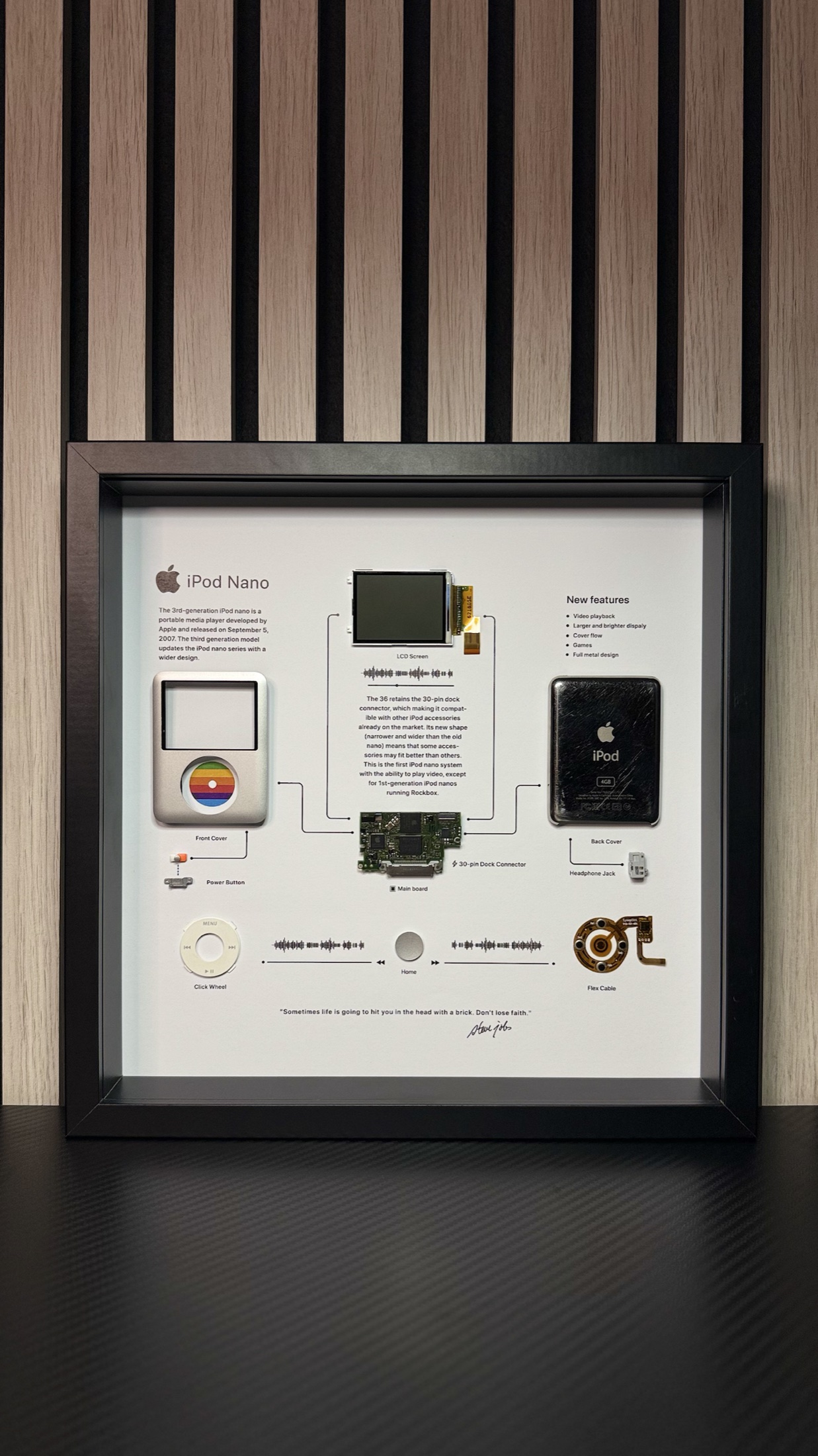Obraz z rozloženého iPodu