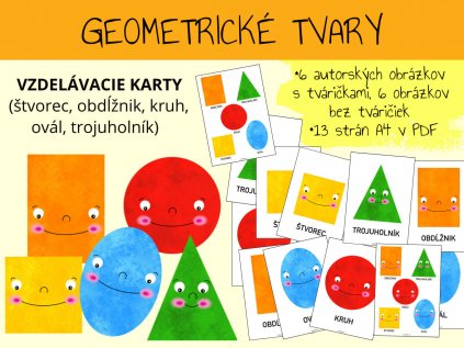 GEOMETRICKÉ TVARY vzdelávacie karty