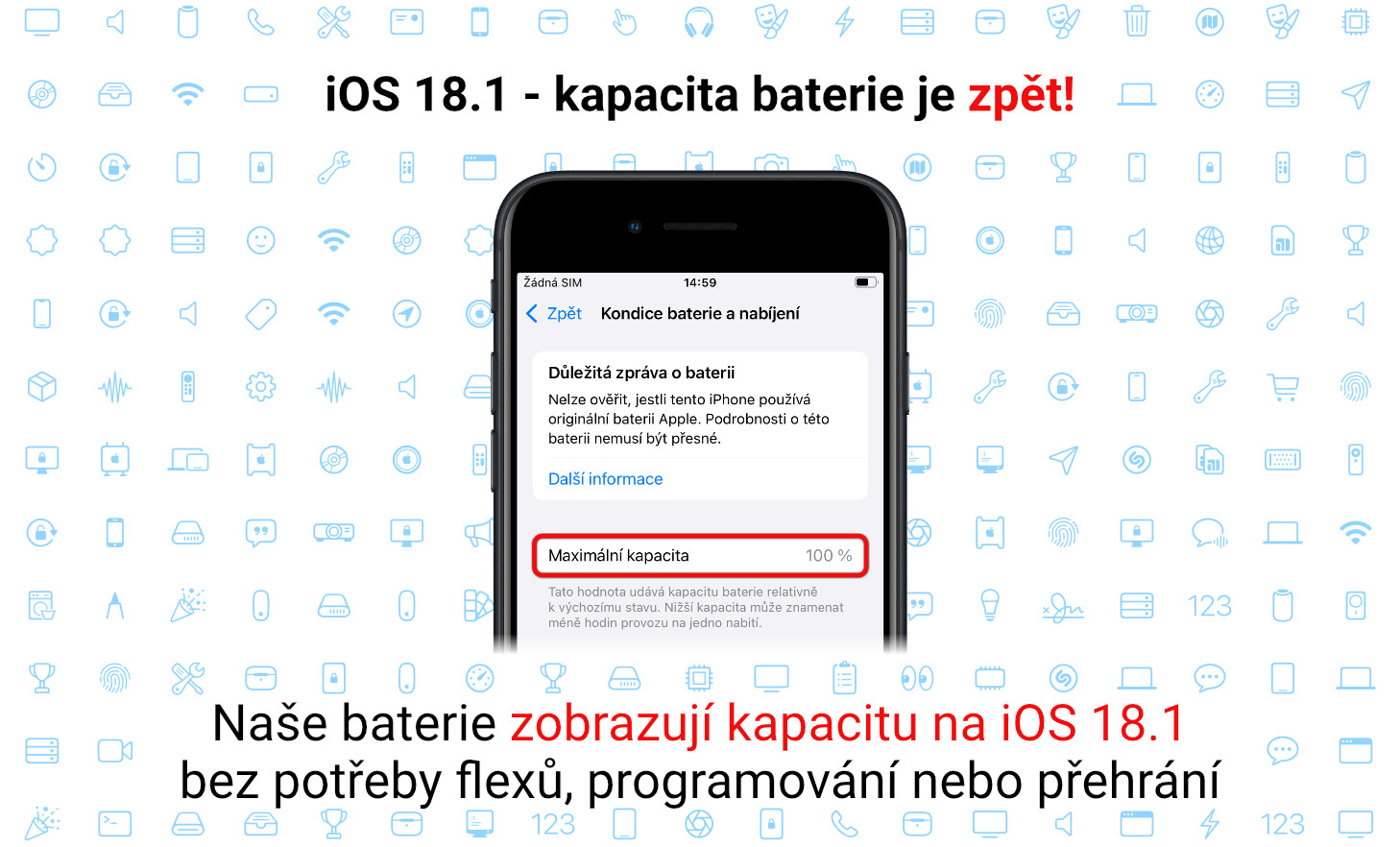 iOS 18.1. - Kondice baterie je zpět
