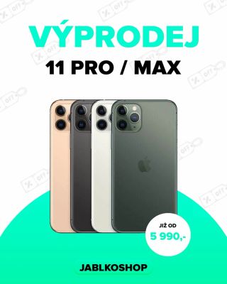 🔥 VÝPRODEJ 🔥 iPhone 11 Pro & 11 Pro Max – akce jen do vyprodání zásob! Chceš prémiový iPhone za cenu, která se už nebude...