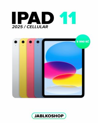 🔥 iPad 11 (2025) 128GB Cellular za skvělých 9 990 Kč! Hledáš výkonný a spolehlivý iPad, který zvládne práci, školu i...