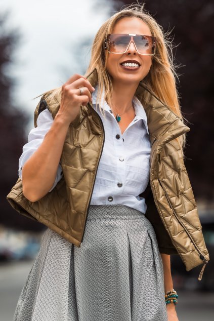 damska kratka vesta june khaki jadbergwomen 3