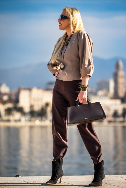 elegantni kalhoty damske hnede alskar jadbergwomen 13