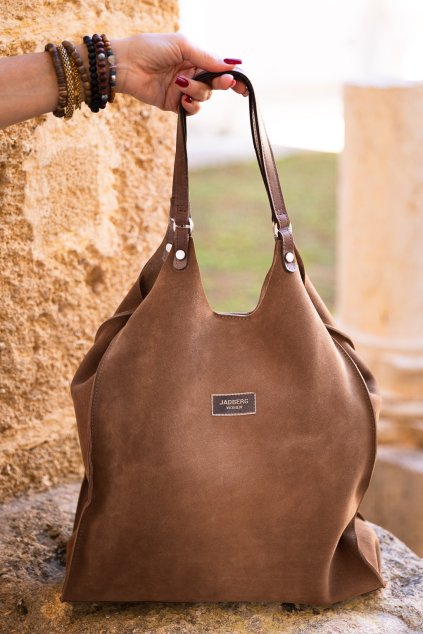 velká kožená kabelka milano hnědá jadbergwomen 54
