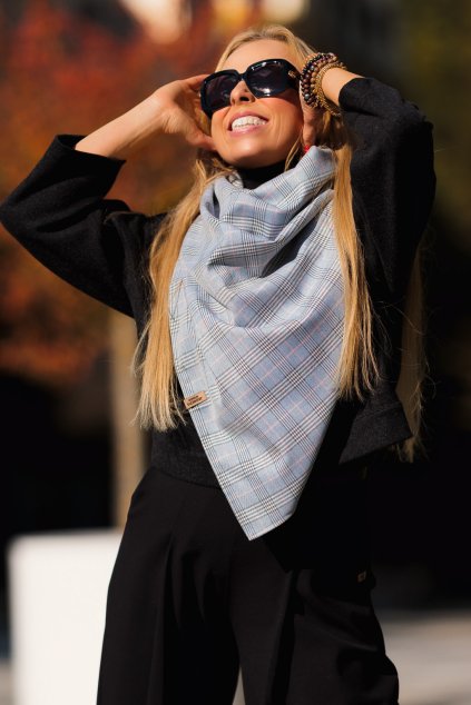 Oboustranná šála Robin – světlá strana tartanu