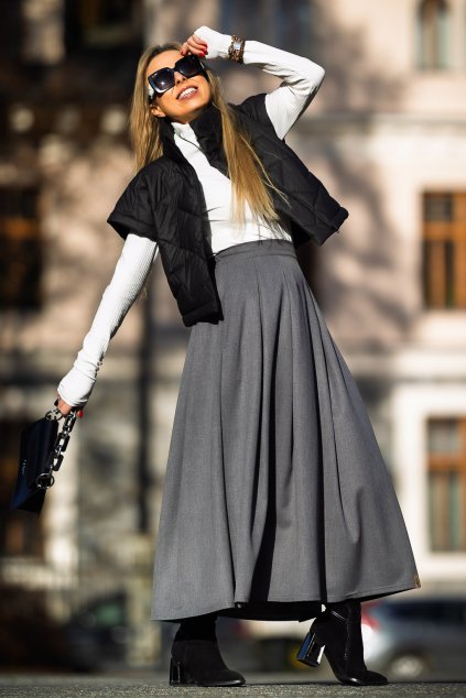 Dlouhá sukně Ellen s hlubokými kapsami