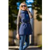 damska dlouha vesta tmave modra aspen jadbergwomen