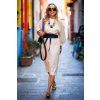 outfit krémové šaty a sandály Caorle