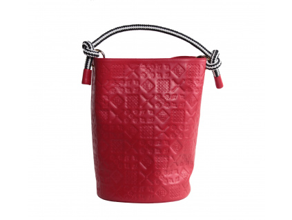 Kožená kabelka JADISE Lea s majolikou červená