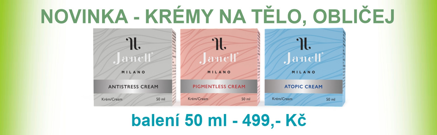 Janell novinka, kremy na telo a oblicej