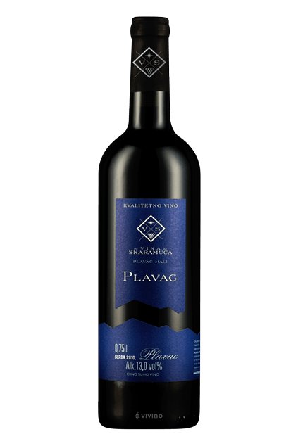 Plavac czerwone wytrawne wino 0,75l (r.2019)  Plavac Skaramuča wino