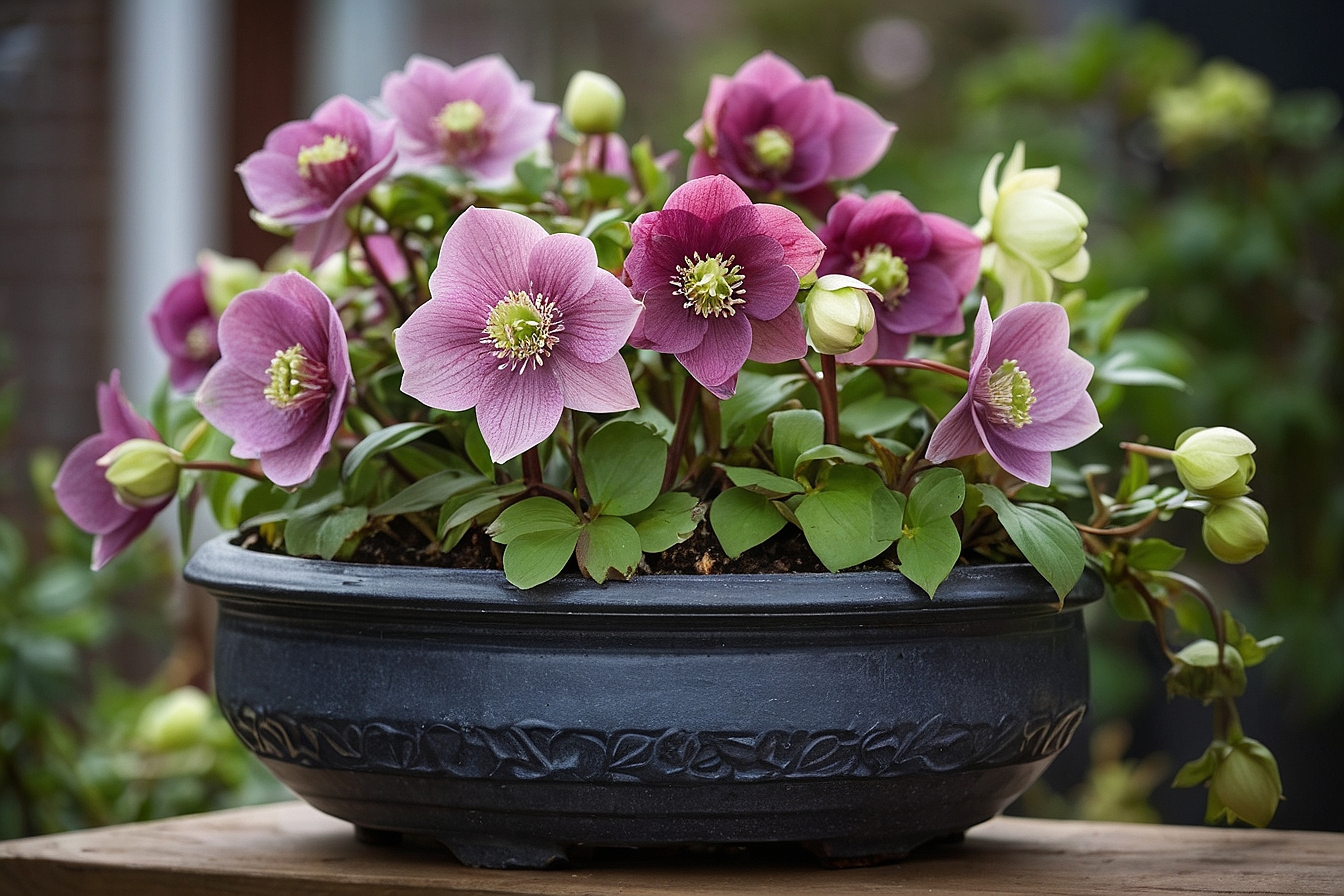 čemeřice helleborus v květináči