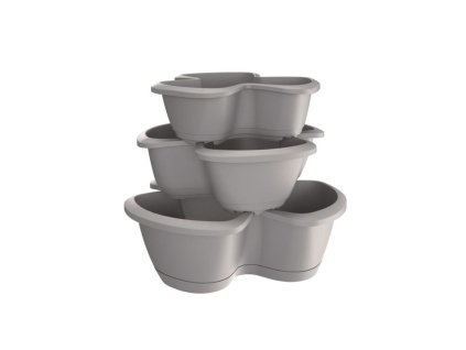 Květináč na bylinky RESPANA TRIO šedý kámen 47 cm