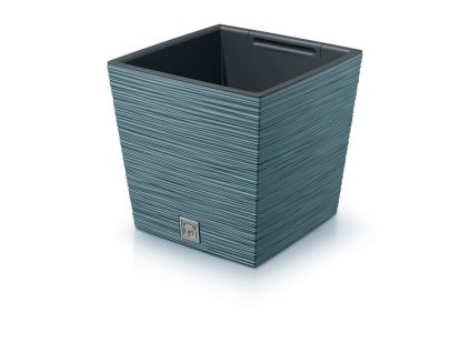 Květináč FURU SQUARE LOW skandinávský modrý (Velikost 30 cm)