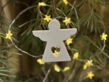 Keramika bílá Anděl