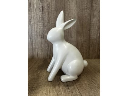 Zajíc sedící glazovaný 24 cm