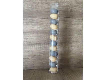 Vejce tuba 4 cm 12 ks hnědá+šedá