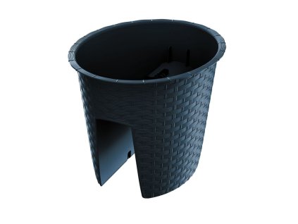 kvetinac na zabradli ratolla oval antracit 29 8cm
