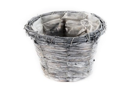 2090 1 obal bambus 15 cm kulaty sedy