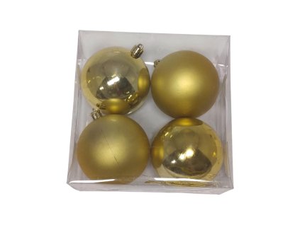 Vánoční koule zlatá 4 ks