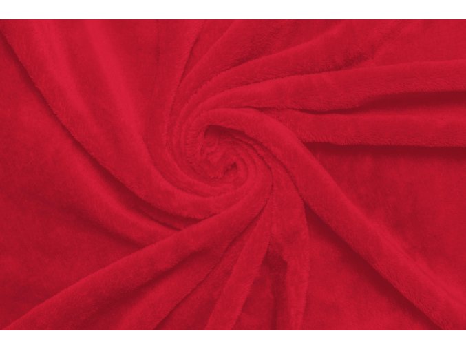 Mikroplyšové prostěradlo - červené - 180x200cm