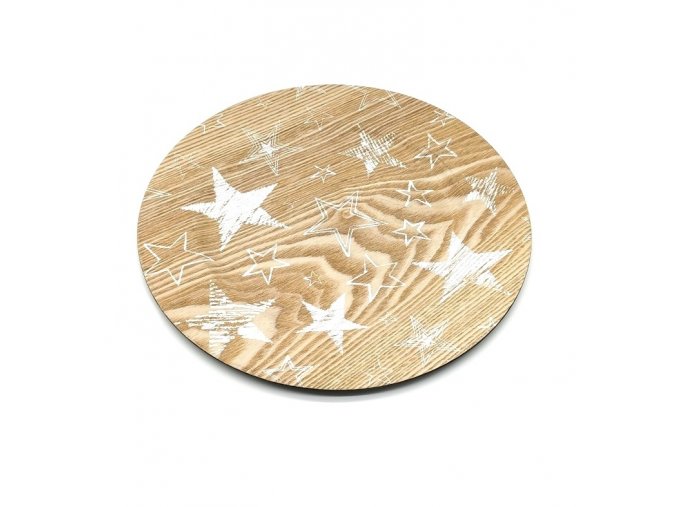 Dekorační talíř vánoční - Hvězdy bílé