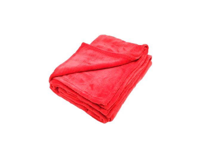 Deka mikroplyš 150x200cm - Textura-Červená-pruhy