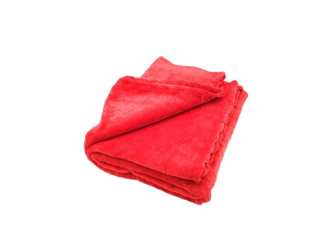 Deka mikroplyš 150x200cm - Textura-Červená-Vlny